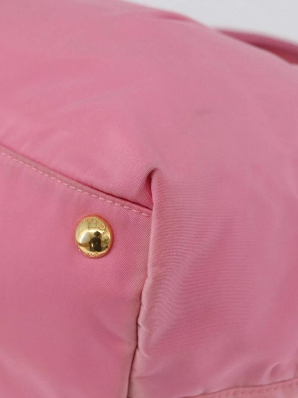 PRADA Hand Bag Nylon Pink Gold Auth 172515A - Picture 5 of 16